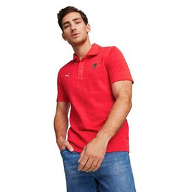 Puma 62382802 Kırmızı Polo Yaka Ferrari Style Jacquard Günlük Erkek T-shirt