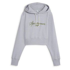 Puma 62427363 Classics+ Relaxed Hoodie Gri Günlük Kadın Sweatshirt