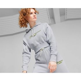 Puma 62427363 Classics+ Relaxed Hoodie Gri Günlük Kadın Sweatshirt