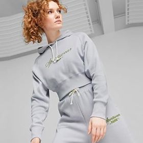 Puma 62427363 Classics+ Relaxed Hoodie Gri Günlük Kadın Sweatshirt