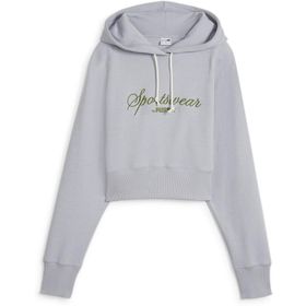 Puma 62427363 Classics+ Relaxed Hoodie Gri Günlük Kadın Sweatshirt