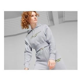 Puma 62427363 Classics+ Relaxed Hoodie Gri Günlük Kadın Sweatshirt