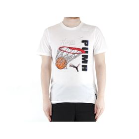 Puma 62480103 Swished Tee Erkek Basketbol Beyaz Erkek T-shirt