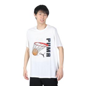 Puma 62480103 Swished Tee Erkek Basketbol Beyaz Erkek T-shirt