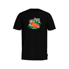 Puma 62541401 Graphics Puma Spritz Tee Siyah Günlük Erkek T-shirt