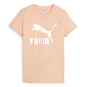 Puma 62559745 Classics Shiny Logo Tee Krem Günlük Kadın T-shirt