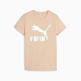 Puma 62559745 Classics Shiny Logo Tee Krem Günlük Kadın T-shirt