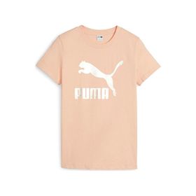Puma 62559745 Classics Shiny Logo Tee Krem Günlük Kadın T-shirt