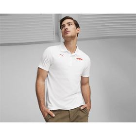 Puma 62585202 F1 Ess Logo Polo Beyaz Polo Yaka Günlük Erkek T-shirt