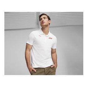 Puma 62585202 F1 Ess Logo Polo Beyaz Polo Yaka Günlük Erkek T-shirt