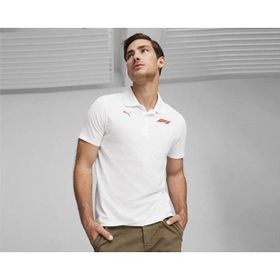Puma 62585202 F1 Ess Logo Polo Beyaz Polo Yaka Günlük Erkek T-shirt