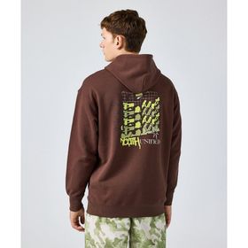 Puma 626748-65 Kahverengi Graphics Downtown Hoodie Erkek Sweatshirt