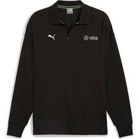Puma 62733901 MAPF1 Longsleeve Polo Siyah Günlük Uzun Kollu Polo Erkek T-Shirt