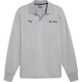 Puma 62733902 MAPF1 Longsleeve Polo Gri Günlük Uzun Kollu Polo Erkek T-Shirt