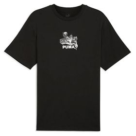Puma 62800501 Siyah Graphics Bicycle Kick Tee Günlük Erkek T-Shirt