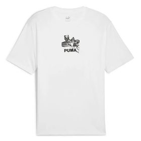 Puma 62800502 Graphics Bicycle Kick Tee Beyaz Erkek T-shirt