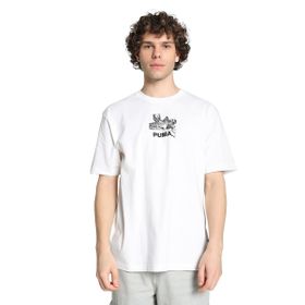 Puma 62800502 Graphics Bicycle Kick Tee Beyaz Erkek T-shirt
