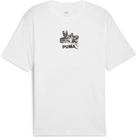 Puma 62800502 Graphics Bicycle Kick Tee Beyaz Erkek T-shirt