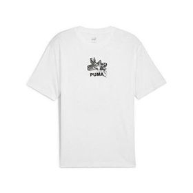 Puma 62800502 Graphics Bicycle Kick Tee Beyaz Erkek T-shirt