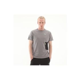 Puma 62967379 Tech Pocket Gri Günlük Stil Erkek T-Shirt