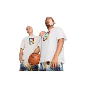 Puma 63067301 Dylan Exhibit IV Beyaz Basketbol Erkek T-Shirt
