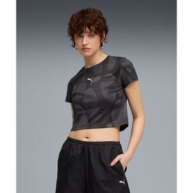Puma 632145-01 Siyah Dare To Aop Baby Tee Kadın T-Shirt