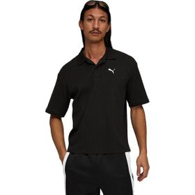 Puma 63436201 Essential Boxy Siyah Günlük Stil Polo Yaka Erkek T-Shirt