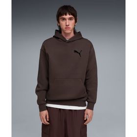 Puma 634392-31 Kahverengi Essentials Elevated Cat Logo Hoodie Erkek Sweatshirt