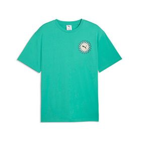 Puma 63439540 Yeşil Sunset Drive Relaxed Tee Erkek Günlük Tişört