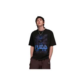 Puma 63444301 Graphic Siyah Günlük Stil Erkek T-Shirt