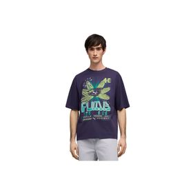 Puma 63444364 Graphic Lacivert Günlük Stil Erkek T-Shirt