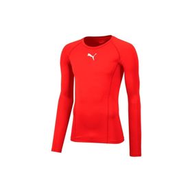 Puma 65592001 Liga Baselayer Tee Ls O Yaka Normal Kalıp Düz Kırmızı Erkek T-Shirt