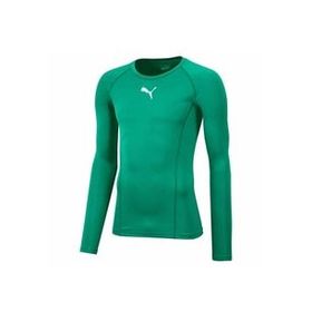Puma 65592005 Yeşil Liga Baselayer TEE LS Futbol Uzun Kollu Antrenman Erkek T-Shirt