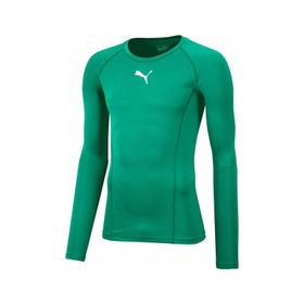 Puma 65592005 Yeşil Liga Baselayer TEE LS Futbol Uzun Kollu Antrenman Erkek T-Shirt