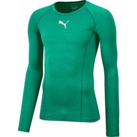 Puma 65592005 Yeşil Liga Baselayer TEE LS Futbol Uzun Kollu Antrenman Erkek T-Shirt
