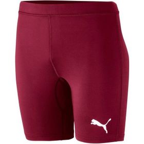 Puma 65592409 Liga Baselayer Short Tight Lastikli Normal Kalıp Düz Bordo Erkek Tayt