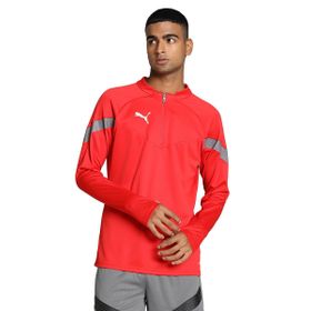 Puma 65737501 Kırmızı Teamfinal Training 1/4 Zip Erkek Futbol Antrenman Uzun Kollu Üst