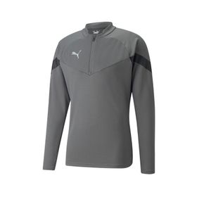 Puma 65737513 Gri Teamfinal Training 1/4 Zip Futbol Antrenman Erkek Uzun Kollu Üst