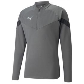 Puma 65737513 Gri Teamfinal Training 1/4 Zip Futbol Antrenman Erkek Uzun Kollu Üst