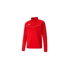 Puma 65739401 Kırmızı Teamrise 1/4 Zip Top Erkek Futbol Antrenman Uzun Kollu T-shirt