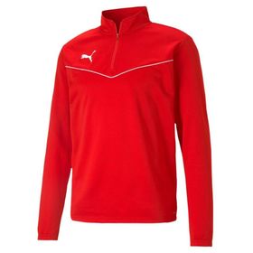 Puma 65739401 Kırmızı Teamrise 1/4 Zip Top Erkek Futbol Antrenman Uzun Kollu T-shirt