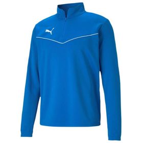 Puma 65739402 Mavi Teamrise 1/4 Zip Top Erkek Futbol Antrenman Uzun Kollu T-shirt