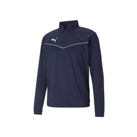 Puma 65739406 Lacivert Teamrise 1/4 Zip Top Erkek Futbol Antrenman Uzun Kollu T-shirt