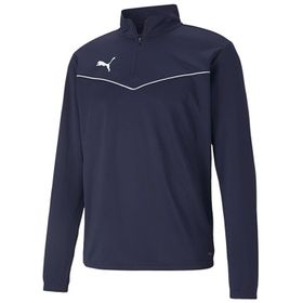 Puma 65739406 Lacivert Teamrise 1/4 Zip Top Erkek Futbol Antrenman Uzun Kollu T-shirt