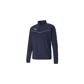 Puma 65739406 Lacivert Teamrise 1/4 Zip Top Erkek Futbol Antrenman Uzun Kollu T-shirt