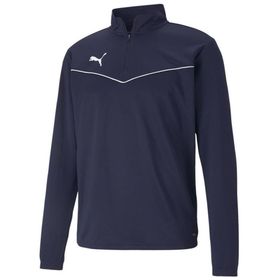 Puma 65739406 Lacivert Teamrise 1/4 Zip Top Erkek Futbol Antrenman Uzun Kollu T-shirt