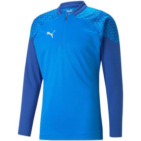 Puma 65798202 Mavi Teamcup Training 1/4 Zip Top Erkek Futbol Uzun Kollu Antrenman Üstü
