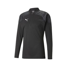 Puma 65798203 Siyah Teamcup Training 1/4 Zip Top Erkek Futbol Uzun Kollu Antrenman Üstü