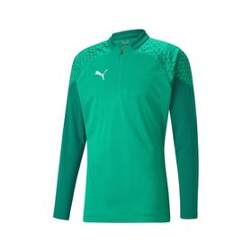 Puma 65798205 Yeşil Teamcup Training 1/4 Zip Top Erkek Futbol Uzun Kollu Antrenman Üstü