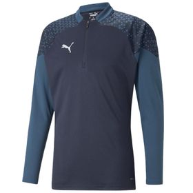 Puma 65798206 Lacivert Teamcup Training 1/4 Zip Top Erkek Futbol Uzun Kollu Antrenman Üstü